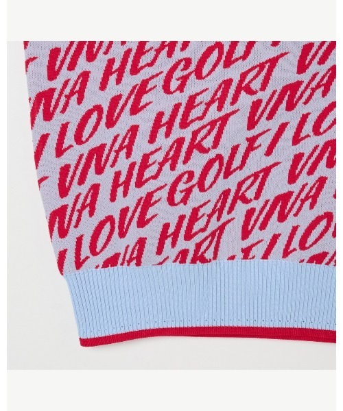 VIVA HEART（ビバハート）の「【VIVA　HEART/GOLF】 フラッシュロゴ総柄ニットプルオーバー（ニット/セーター・レディース・ピンク・38/42）」の7枚目の写真