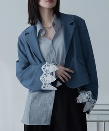 VACANCY（ヴァカンシー）の「レースドッキングショート丈ジャケット/SETUP（テーラードジャケット）」