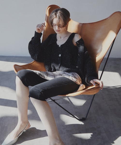 Aunt Marie's（アントマリーズ）の「メタルボタンミックスニットベスト【アンサンブル対応可能】（ベスト・レディース・ブルー/ブラック/アイボリー・FREE）」の15枚目の写真