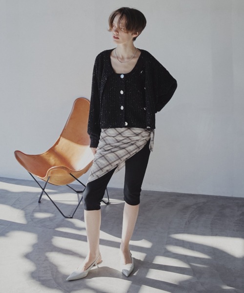 Aunt Marie's（アントマリーズ）の「メタルボタンミックスニットベスト【アンサンブル対応可能】（ベスト・レディース・ブルー/ブラック/アイボリー・FREE）」の19枚目の写真