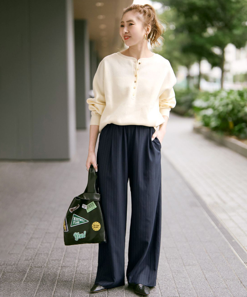 Spick & Span（スピックアンドスパン）の「《追加》Spick&Span SHOPPER BAG*（トートバッグ・レディース・キャメル/ブラック・FREE）」の6枚目の写真