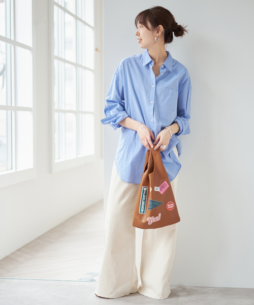 Spick & Span（スピックアンドスパン）の「《追加》Spick&Span SHOPPER BAG*（トートバッグ・レディース・キャメル/ブラック・FREE）」の9枚目の写真