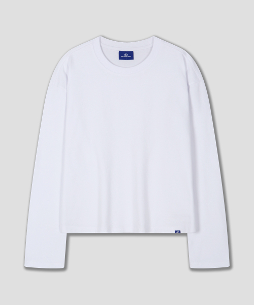 DOLPHIN WAVE APPAREL(ドルフィンウェーブアパレル)の「ドルフィンルーズクロップ長袖Tシャツホワイト(Tシャツ/カットソー・メンズ・その他・MEDIUM/LARGE/X-LARGE)」の1枚目の写真