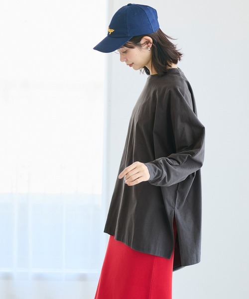 coca（coca）（コカ）の「ドルマンカットソーチュニック（チュニック・レディース・ホワイト/チャコール・L/M/S）」の11枚目の写真