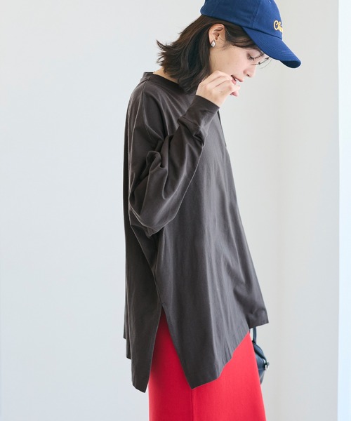 coca（coca）（コカ）の「ドルマンカットソーチュニック（チュニック・レディース・ホワイト/チャコール・L/M/S）」の13枚目の写真