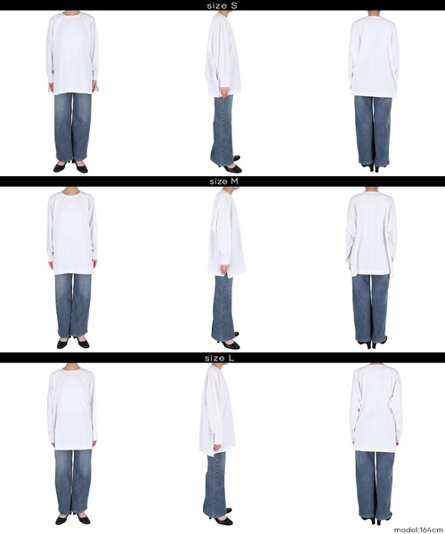 coca（coca）（コカ）の「ドルマンカットソーチュニック（チュニック・レディース・ホワイト/チャコール・L/M/S）」の15枚目の写真