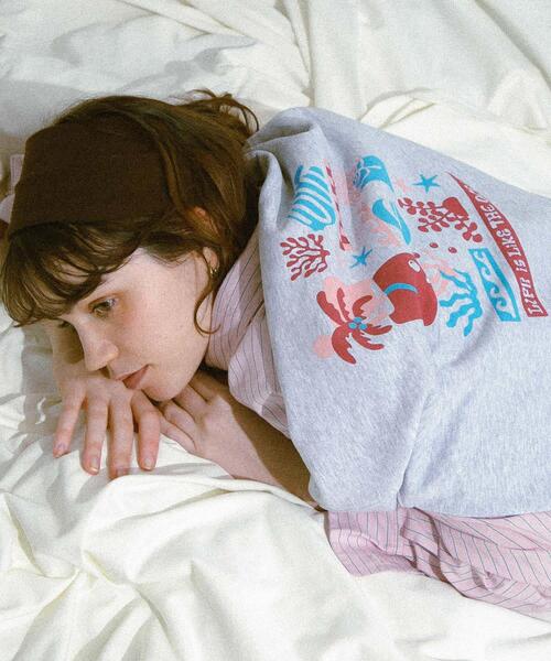 URBAN RESEARCH Sonny Label（アーバンリサーチサニーレーベル）の「TOYAMEGコラボアートプリントスウェット（スウェット・レディース・アイボリー/ピンク/グレー・FREE）」の3枚目の写真