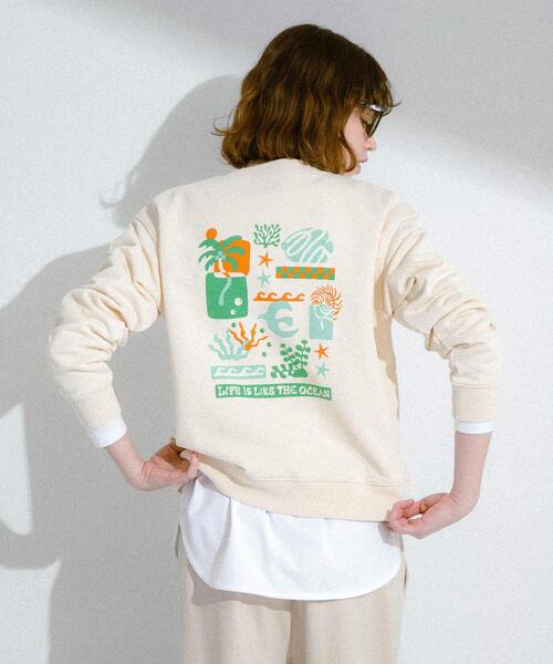 URBAN RESEARCH Sonny Label（アーバンリサーチサニーレーベル）の「TOYAMEGコラボアートプリントスウェット（スウェット・レディース・アイボリー/ピンク/グレー・FREE）」の4枚目の写真