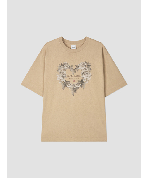 ANNEHEARTS(アンハーツ)の「ハートブームグラフィック半袖Tシャツベージュ(Tシャツ/カットソー・レディース・その他・FREE)」の3枚目の写真