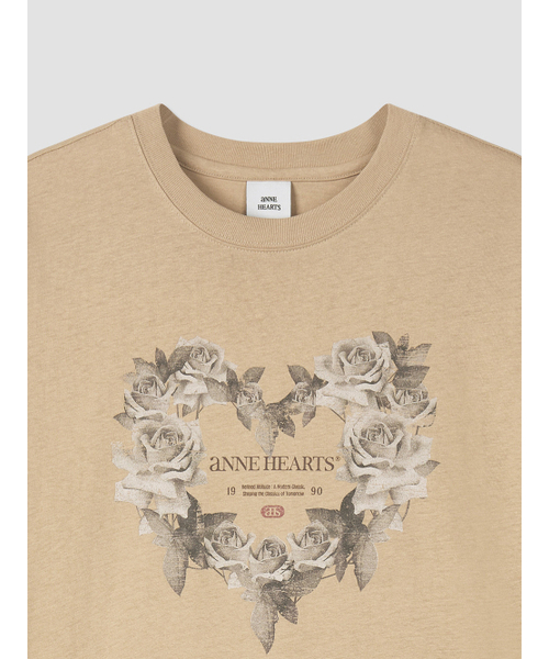ANNEHEARTS(アンハーツ)の「ハートブームグラフィック半袖Tシャツベージュ(Tシャツ/カットソー・レディース・その他・FREE)」の5枚目の写真