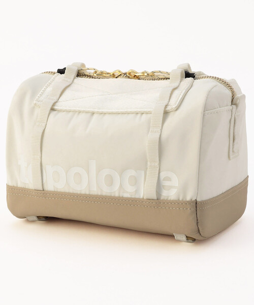 Topologie(トポロジー)の「Topologie/トポロジー Boston Bag Small ボストン バッグ スモール(ショルダーバッグ・メンズ・ベージュ/ブラック・ONE SIZE)」の4枚目の写真