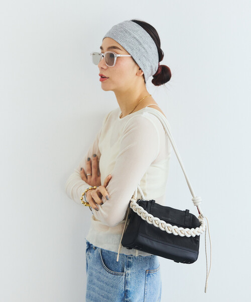 Topologie(トポロジー)の「Topologie/トポロジー Boston Bag Small ボストン バッグ スモール(ショルダーバッグ・メンズ・ベージュ/ブラック・ONE SIZE)」の5枚目の写真