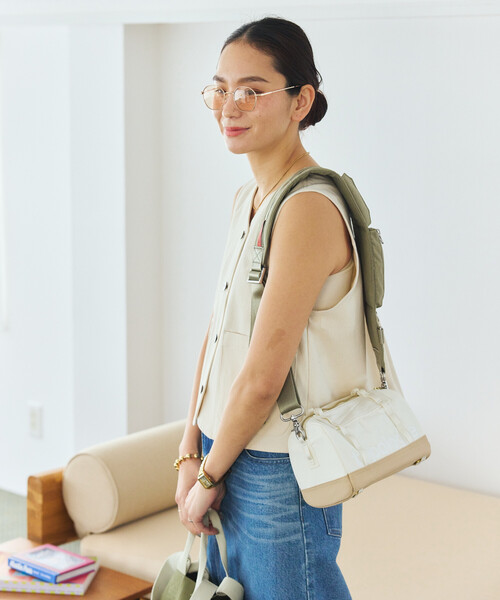 Topologie(トポロジー)の「Topologie/トポロジー Boston Bag Small ボストン バッグ スモール(ショルダーバッグ・メンズ・ベージュ/ブラック・ONE SIZE)」の16枚目の写真