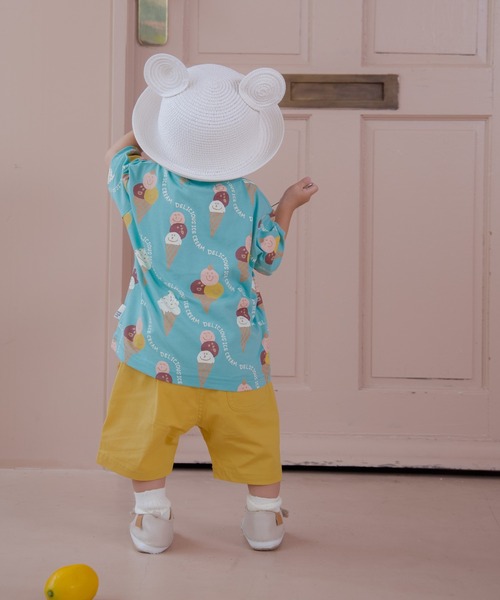 MAKE YOUR DAY（メイクユアデイ）の「デリシャスアイス総柄半袖Tシャツ■80～140cm（Tシャツ/カットソー・キッズ・ピンク/グリーン・140/130/120/110/100/90/80）」の7枚目の写真