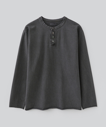 FABREGAT（ファブレガ）の「フィグダイング ヘンリーネック ロングスリーブ (チャコール)（Tシャツ/カットソー）」
