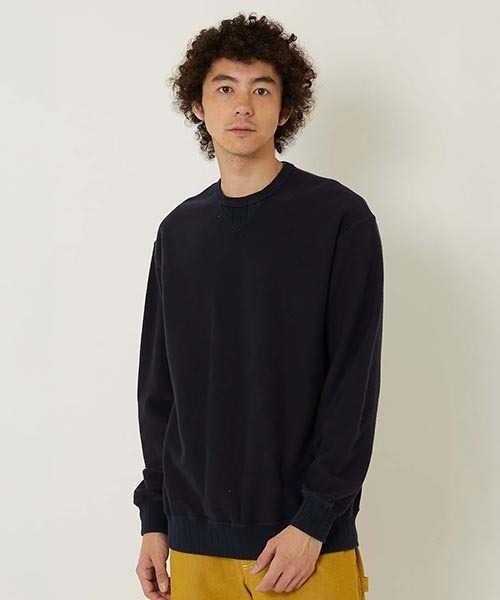 BLUE BLUE（ブルーブルー）の「オープンエンドコットンニットツイル クルーネックスウェット（スウェット・メンズ・ネイビー/グレー・L/S/M）」の5枚目の写真