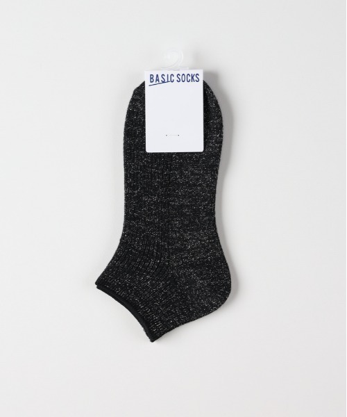 Right-on（ライトオン）の「【BASIC SOCKS】Aラメソックス (煌めき / 上品 / リブ編み / バランス丈)（ソックス/靴下・レディース・ブラック/グレー/ホワイト・フリー）」の2枚目の写真