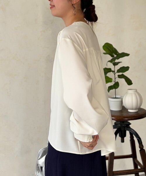 Chez toi（シェトワ）の「着流しシャツカーディガン（シャツ/ブラウス・レディース・イエロー/ホワイト/ブラック・FREE）」の6枚目の写真