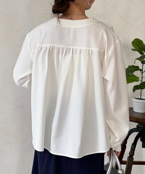 Chez toi（シェトワ）の「着流しシャツカーディガン（シャツ/ブラウス・レディース・イエロー/ホワイト/ブラック・FREE）」の7枚目の写真