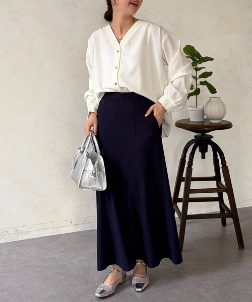 Chez toi（シェトワ）の「着流しシャツカーディガン（シャツ/ブラウス・レディース・イエロー/ホワイト/ブラック・FREE）」の9枚目の写真