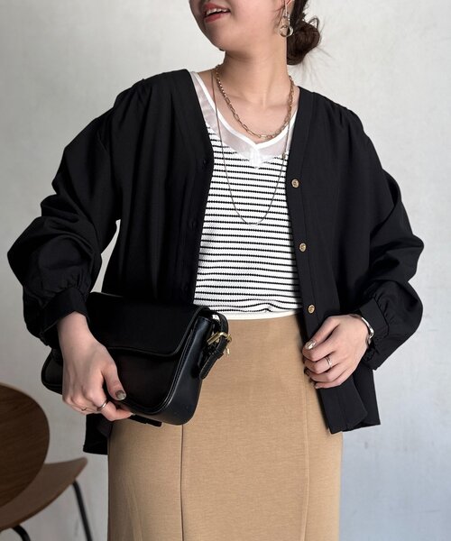 Chez toi（シェトワ）の「着流しシャツカーディガン（シャツ/ブラウス・レディース・イエロー/ホワイト/ブラック・FREE）」の18枚目の写真