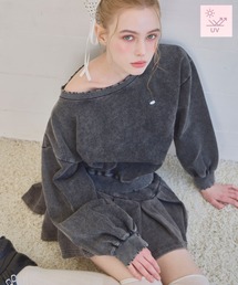 【UVカットなのに、ちゃんとあざとい。】UVダメージ裏毛スウェット　656720