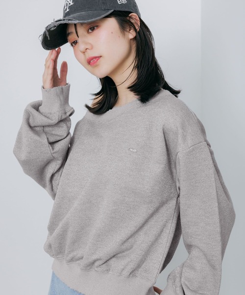 Heather（ヘザー）の「【UVカットなのに、ちゃんとあざとい。】UVダメージ裏毛スウェット　656720（スウェット・レディース・ピンク/グレー系その他/スミクロ・FREE）」の9枚目の写真