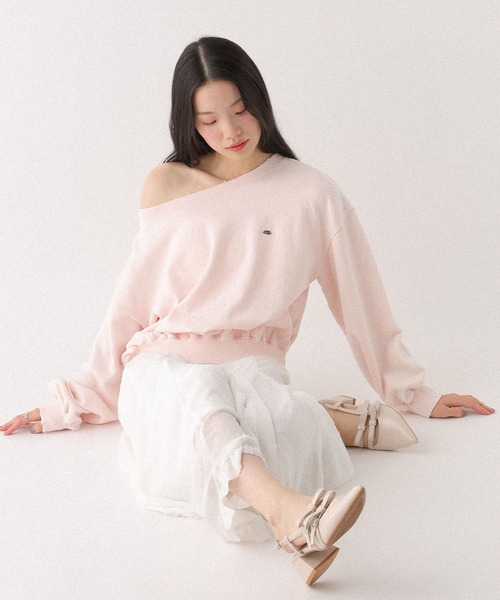 Heather（ヘザー）の「【UVカットなのに、ちゃんとあざとい。】UVダメージ裏毛スウェット　656720（スウェット・レディース・ピンク/グレー系その他/スミクロ・FREE）」の16枚目の写真