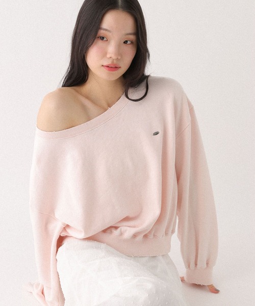 Heather（ヘザー）の「【UVカットなのに、ちゃんとあざとい。】UVダメージ裏毛スウェット　656720（スウェット・レディース・ピンク/グレー系その他/スミクロ・FREE）」の18枚目の写真
