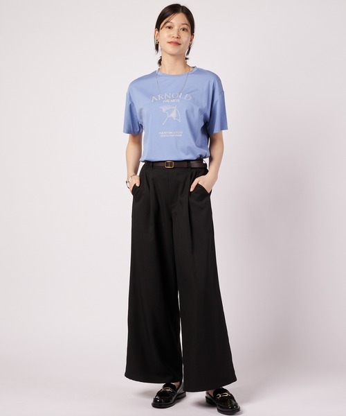 Arnold Palmer(アーノルドパーマー)の「アーノルド パーマー ロゴ エンブロ Tシャツ(Tシャツ/カットソー・レディース・ネイビー/サックスブルー/ホワイト・L/M/S)」の8枚目の写真