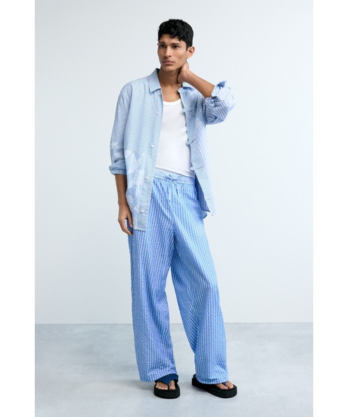 Desigual(デシグアル)の「縦ストライプ コットン リラックス ロングパンツ(デニムパンツ・メンズ・ブルー・M/XL/L/S)」の5枚目の写真