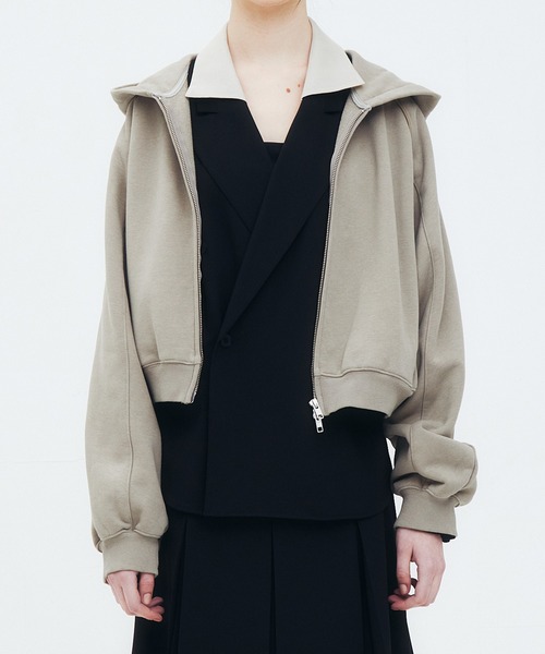 LE CIEL BLEU(ルシェルブルー)の「クロップドフーディー / Cropped Hoodie(パーカー・レディース・グレー/ブラック/アイボリー/ピンク・36)」の9枚目の写真