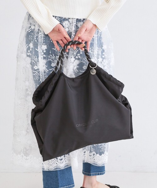 OPAQUE.CLIP（オペークドットクリップ）の「ロープハンドルBIGトートバッグ（トートバッグ・レディース・オフホワイト/ブラック/ブラウン系その他・00）」の6枚目の写真