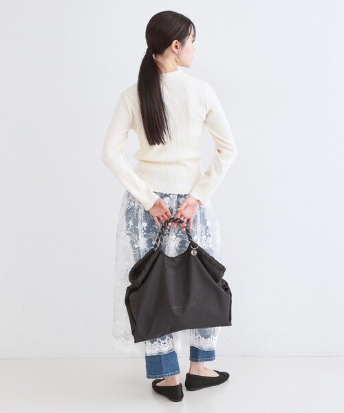 OPAQUE.CLIP（オペークドットクリップ）の「ロープハンドルBIGトートバッグ（トートバッグ・レディース・オフホワイト/ブラック/ブラウン系その他・00）」の7枚目の写真