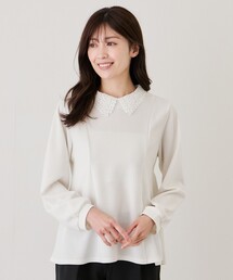 衿レースプルオーバー