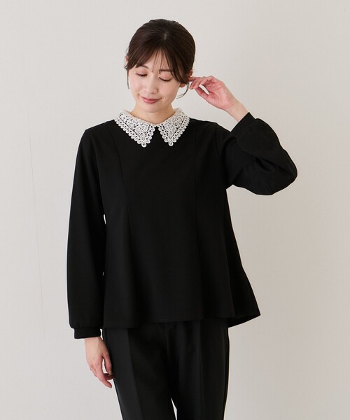 Jayro(ジャイロ)の「衿レースプルオーバー(その他トップス・レディース・ブラック/ベージュ/ホワイト系その他・M)」の5枚目の写真