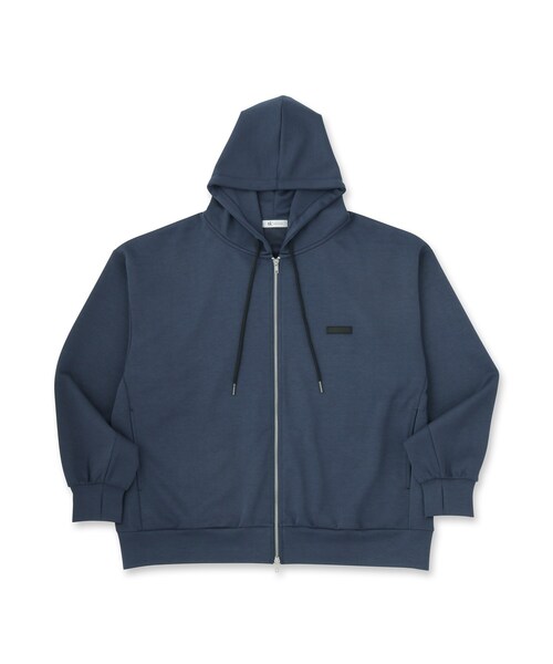 tk.TAKEO KIKUCHI（ティーケータケオキクチ）の「オーバーサイズジップパーカー（パーカー・メンズ・ネイビー/ライトベージュ/ブラック・03/02）」の4枚目の写真