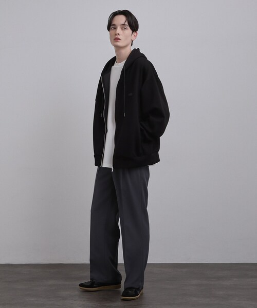 tk.TAKEO KIKUCHI（ティーケータケオキクチ）の「オーバーサイズジップパーカー（パーカー・メンズ・ネイビー/ライトベージュ/ブラック・03/02）」の7枚目の写真