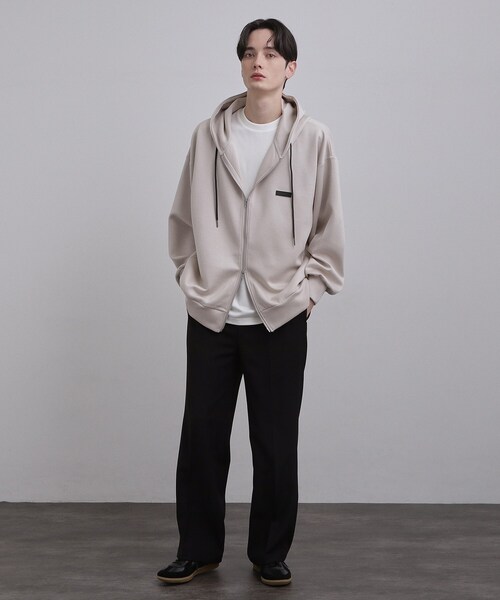tk.TAKEO KIKUCHI（ティーケータケオキクチ）の「オーバーサイズジップパーカー（パーカー・メンズ・ネイビー/ライトベージュ/ブラック・03/02）」の13枚目の写真