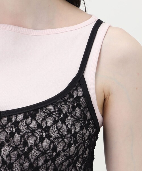 SIMONE WILD(シモーネワイルド)の「SIMONE WILD Slip Top Lace レーストップ(キャミソール・レディース・ホワイト系その他/ブラック系その他・S)」の9枚目の写真