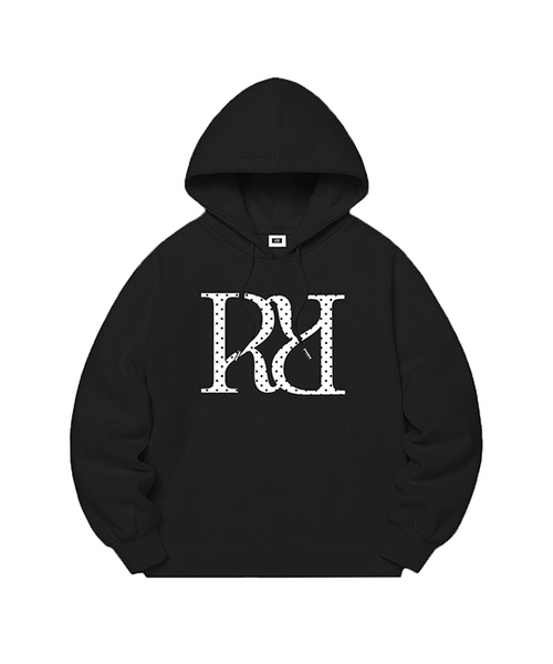 RANDOMOFF(ランダムオフ)の「R:SIGNET DOT OVER FIT HOODIE (3color)(パーカー・レディース・ホワイト/チャコールグレー/ブラック・LARGE/MEDIUM/X-LARGE/SMALL)」の1枚目の写真
