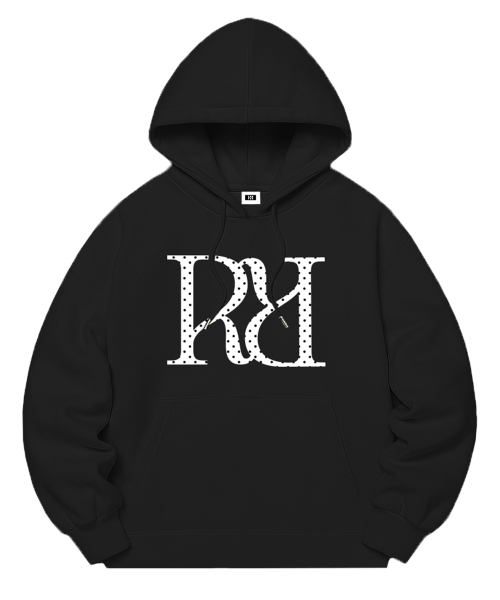 RANDOMOFF(ランダムオフ)の「R:SIGNET DOT OVER FIT HOODIE (3color)(パーカー・レディース・ホワイト/チャコールグレー/ブラック・LARGE/MEDIUM/X-LARGE/SMALL)」の5枚目の写真