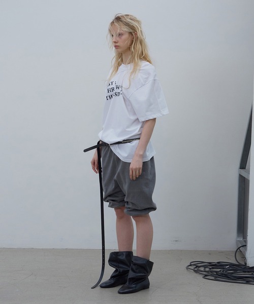 LCDC TM(エルシーディーシーティーエム)の「DRAPED LETTERING PRINT T-SHIRT(Tシャツ/カットソー・レディース・White/Navy・ONE SIZE)」の16枚目の写真