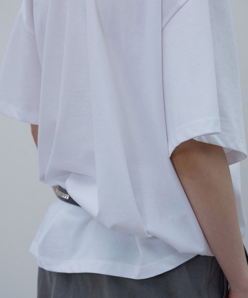 LCDC TM(エルシーディーシーティーエム)の「DRAPED LETTERING PRINT T-SHIRT(Tシャツ/カットソー・レディース・White/Navy・ONE SIZE)」の20枚目の写真