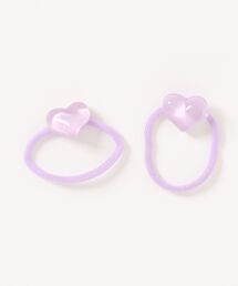 apres les cours | クリアハートヘアゴム 2個セット(ヘアゴム)