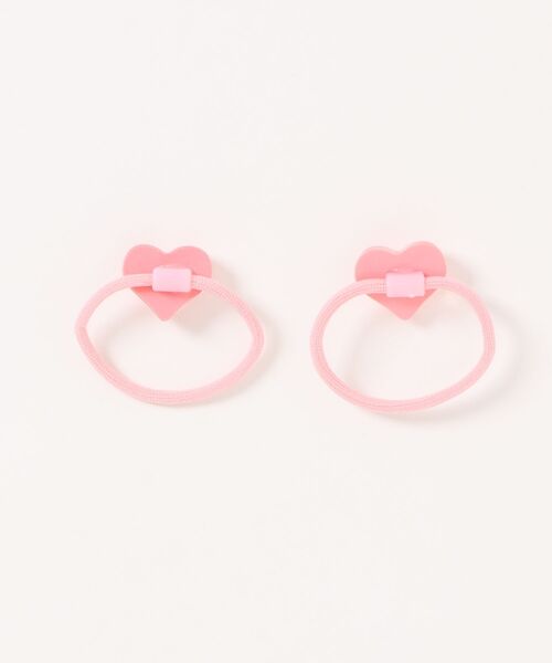 apres les cours(アプレレクール)の「クリアハートヘアゴム 2個セット(ヘアゴム・キッズ・サックスブルー/ピンク/ラベンダー・FREE)」の4枚目の写真