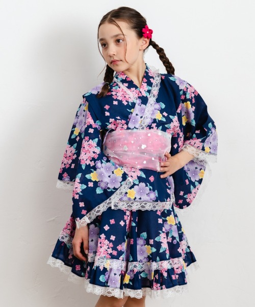 ドレス浴衣 帯セット 簡単着付け Alice Magic 子供服 キッズ 夏祭り
