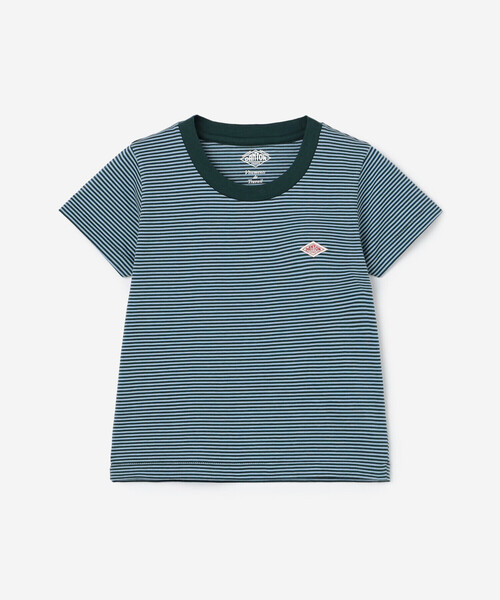 DANTON（ダントン）の「DANTON | キッズ クルーネックTシャツ STRIPE（Tシャツ/カットソー・キッズ・ブルー系その他5/イエロー系その他/レッド系その他/ブルー系その他・105/135/115/125）」の2枚目の写真