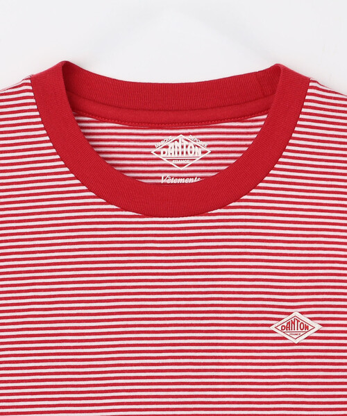 DANTON（ダントン）の「DANTON | キッズ クルーネックTシャツ STRIPE（Tシャツ/カットソー・キッズ・ブルー系その他5/イエロー系その他/レッド系その他/ブルー系その他・105/135/115/125）」の7枚目の写真