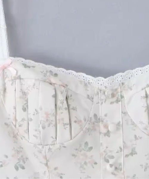 LA POMME petit（ラポミ・プチ）の「Waisted Garden Flare Cami Dress（ワンピース・レディース・ピンク・LARGE/MEDIUM/SMALL）」の3枚目の写真